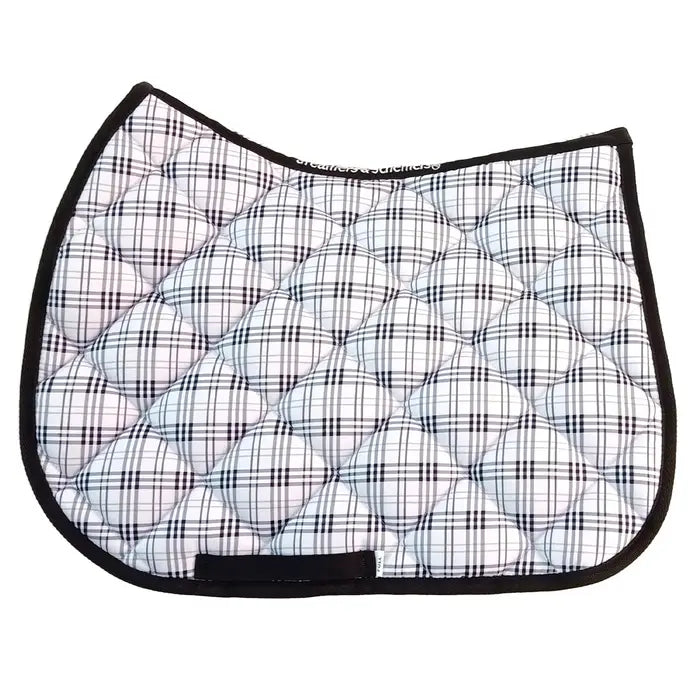 Dreamers and Schemers Saddle Pad -Grey Tartan