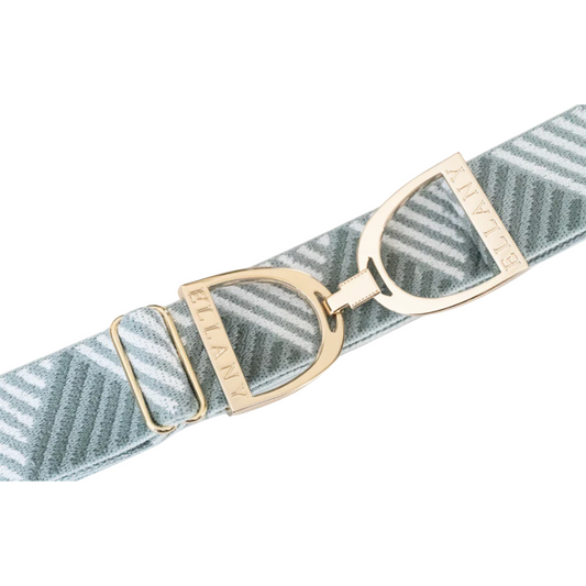 1.5" Ellany Elastic Belt - Sage Triangles