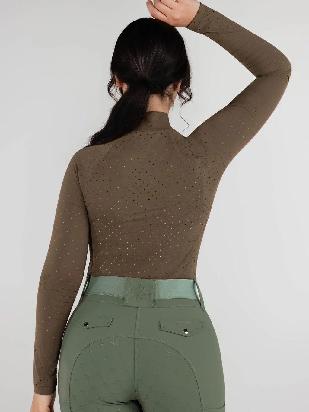 Dapplebay Aircut Mock Neck Top- Chesnut