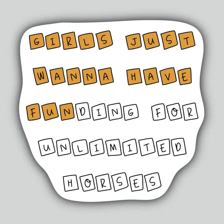 Horse Fund Design Stickers