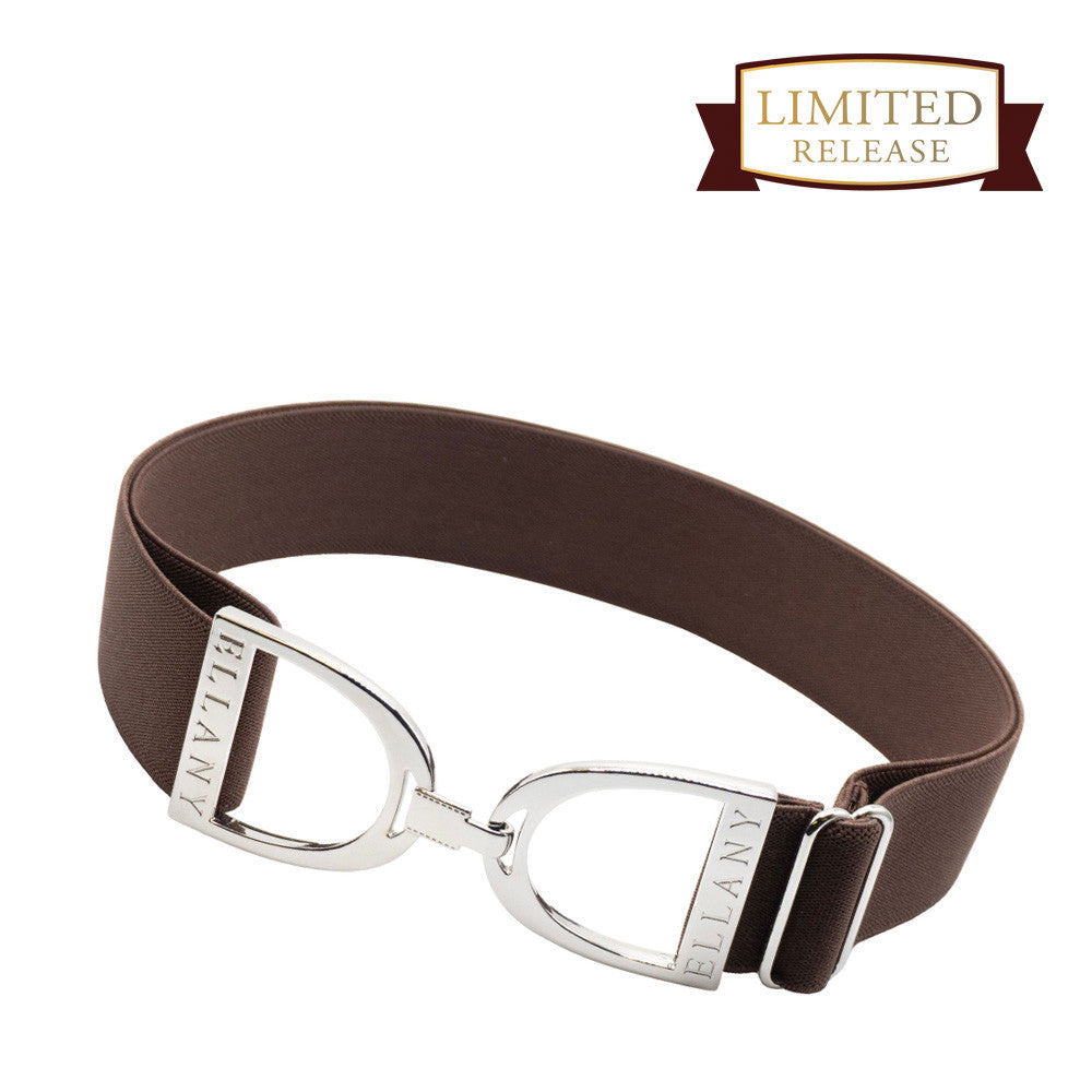 1.5" Ellany Belt -Chocolate with Silver Stirrup