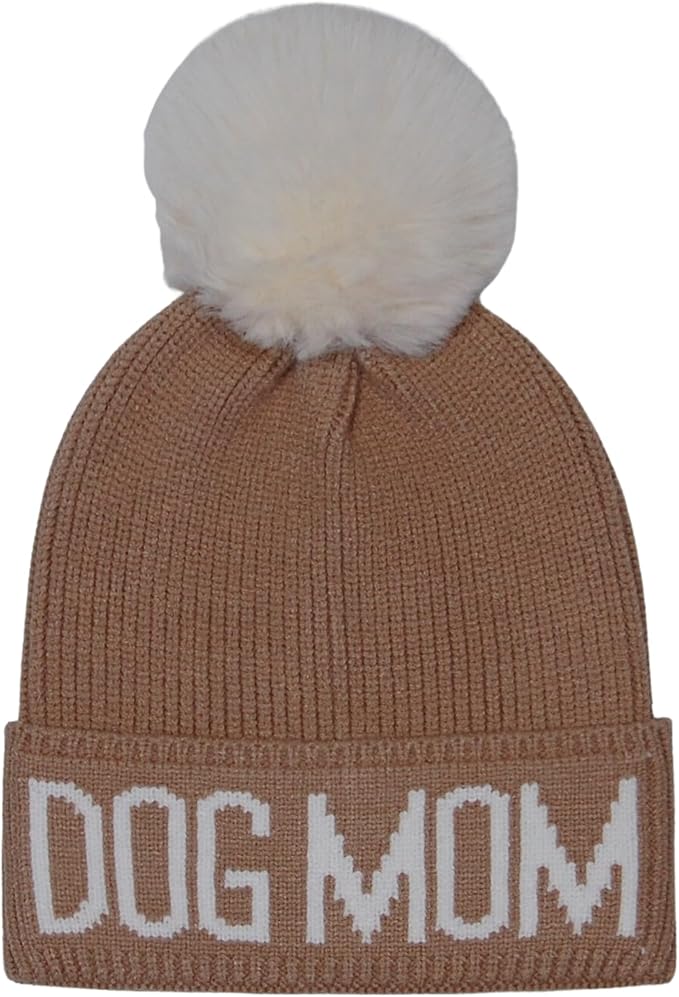 Dog Mom Pom Beanie