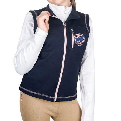 Youth Fleece Riding Vest - Navy