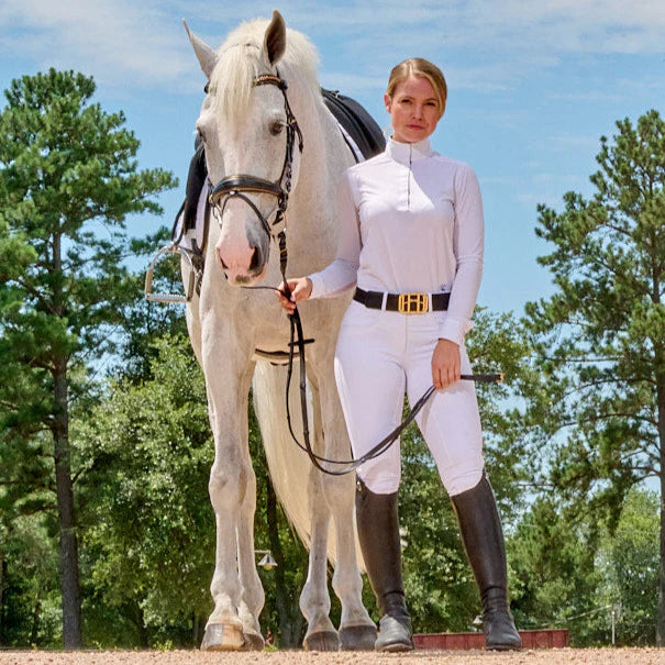 Halter Ego Evolution Mid-Waist Competition Breeches - White