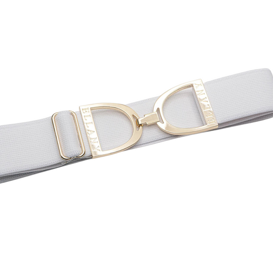 1.5" Ellany Belt - White with Gold Buckle