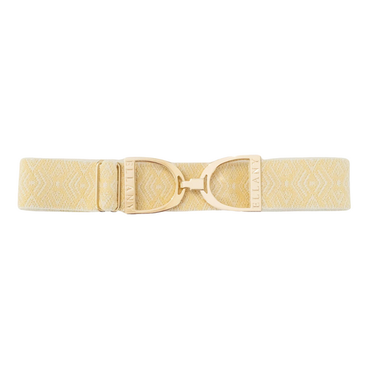 1.5" Ellany Belt - Buttercream Tribal with Gold Buckle