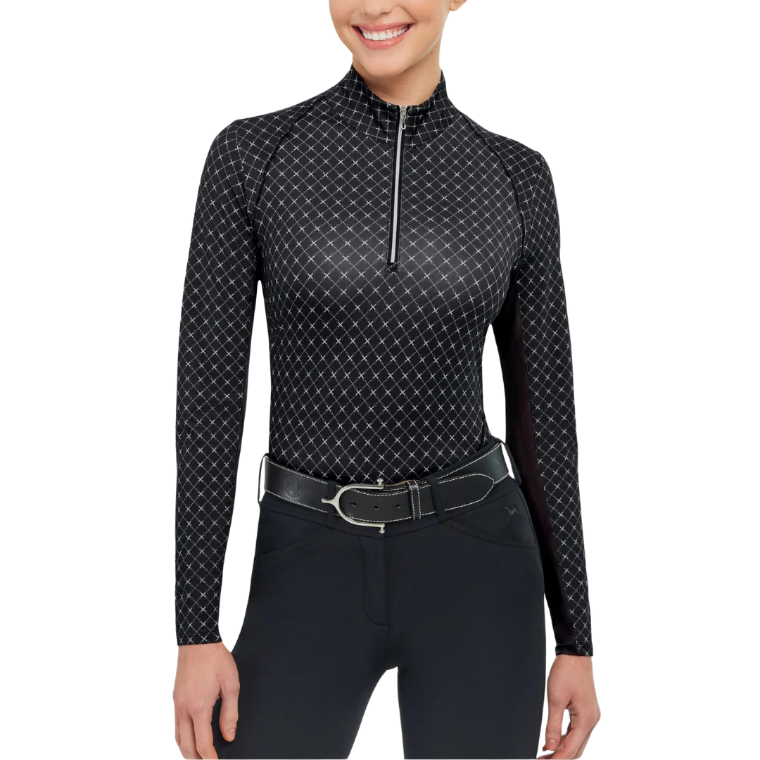 RJ Classics Libby 1/4 Zip Shirt - Black Links