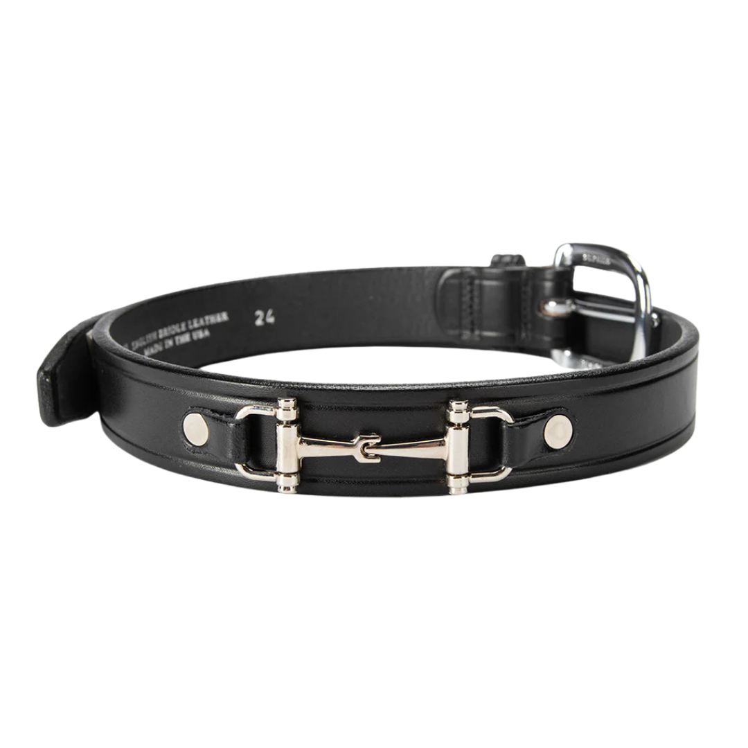 1" Bridle Leather Bit Belt - Black