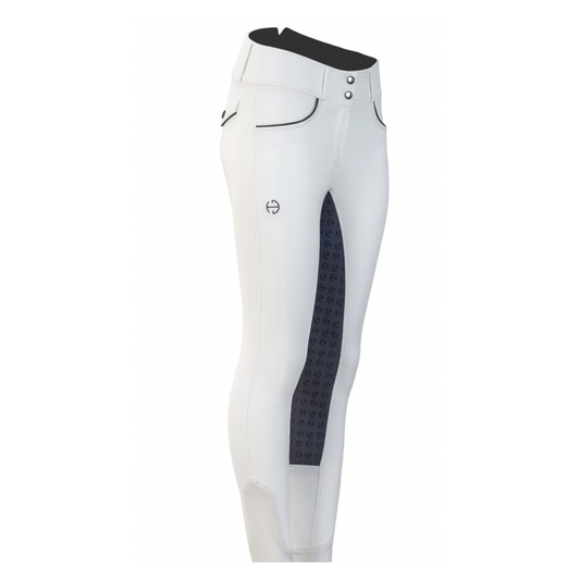 Halter Ego Evolution High Waisted White Competition Breech - White/Grey