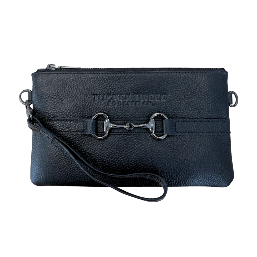 Tucker Tweed Wellington Wristlet - Black/Gunmetal