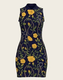 Espoir Equestrian Stirrups on Navy Golf Dress