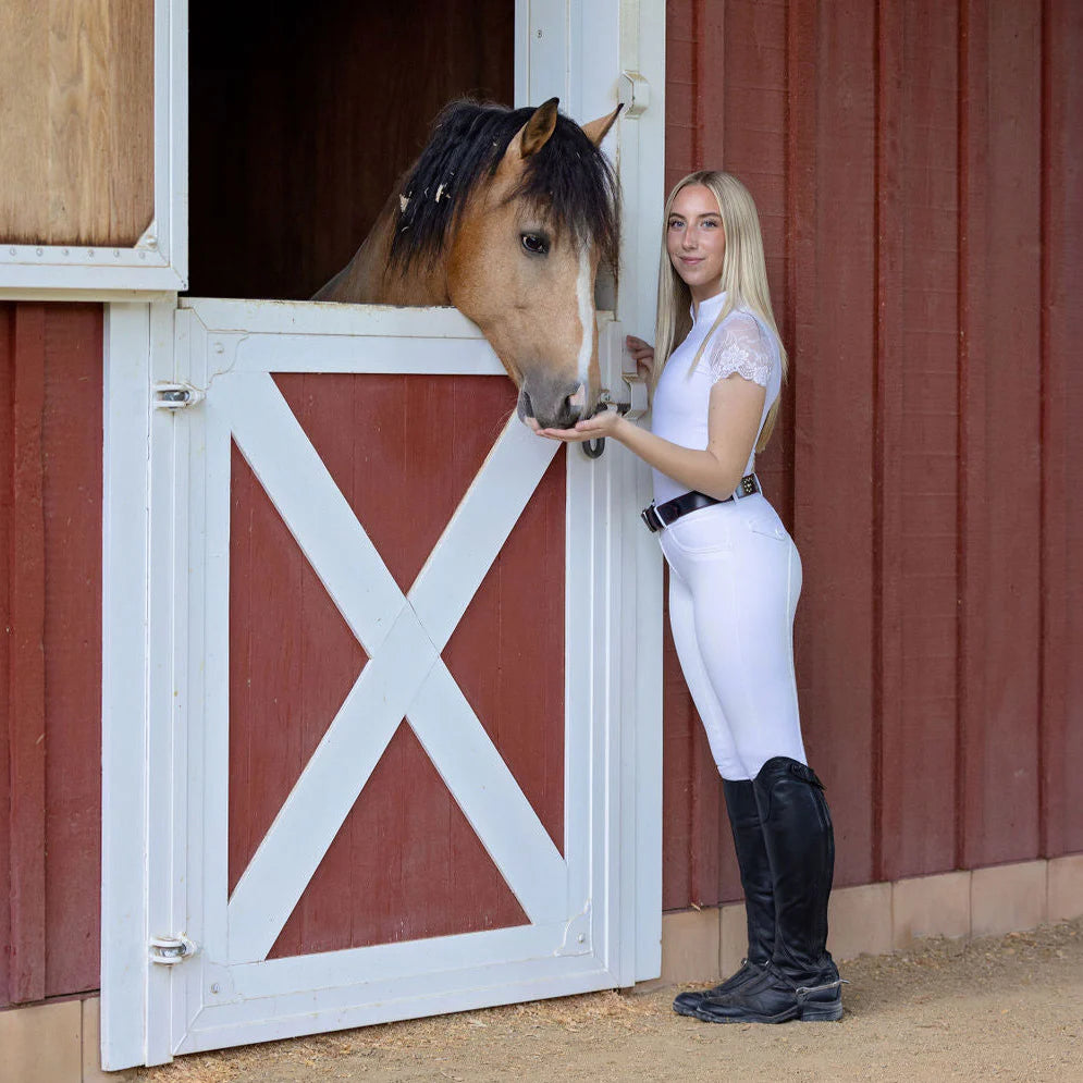 Halter Ego Evolution Mid-Waist Competition Breeches - White