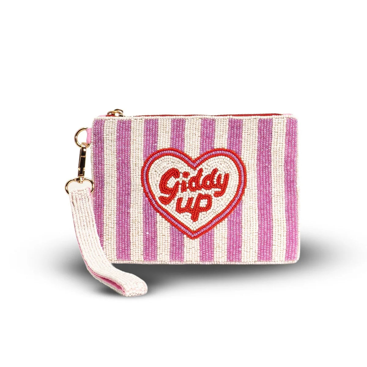 Giddy Up Medium Beaded Pouch