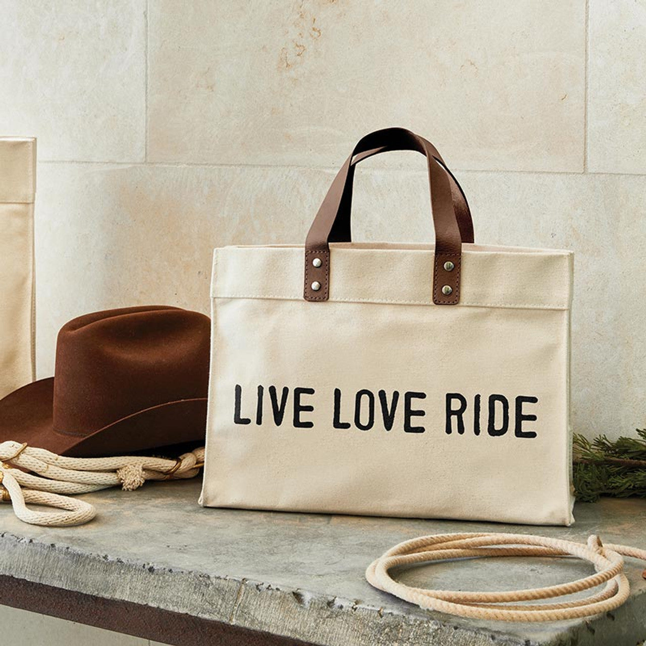 Live Love Ride Mini Canvas Tote