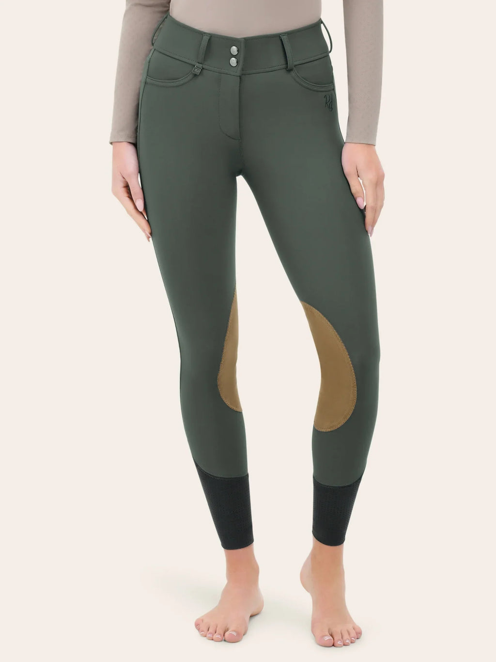 RJ Classics Olivia Luxe-Tek Breech - Pewter Green