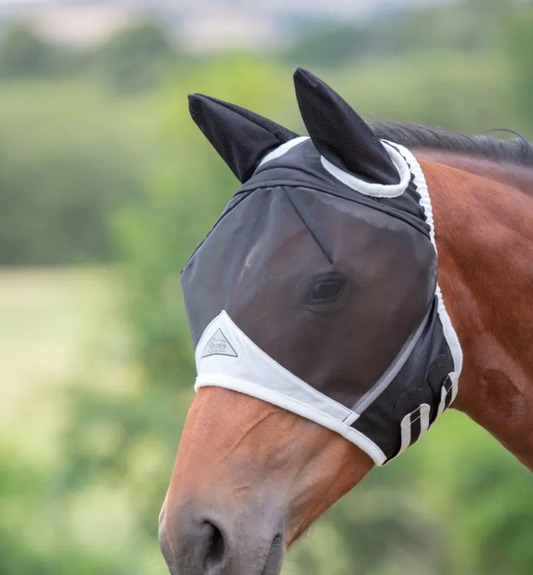 Shires Fine Mesh Fly Mask with Ears/Nose