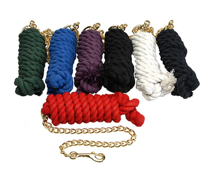 Jacks Cotton Lead Rope with Chain