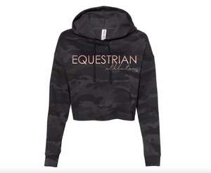 Equestrian Athlete Cropped Camo Hoodie