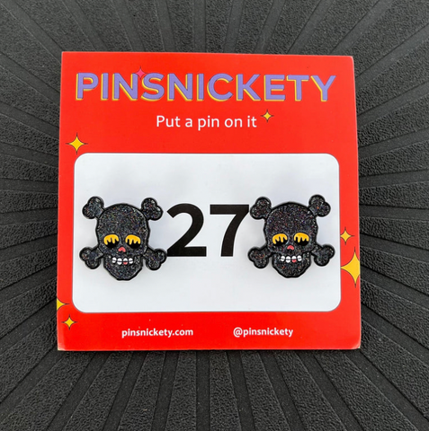 Pinsnickety Black Skulls Pins