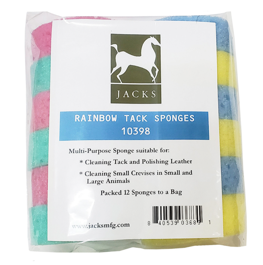 Jacks Rainbow Tack Sponges- 12 Pack