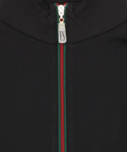 Tailored Sportsman Short Sleeve IceFil Top - Black with Red&Green Zipper