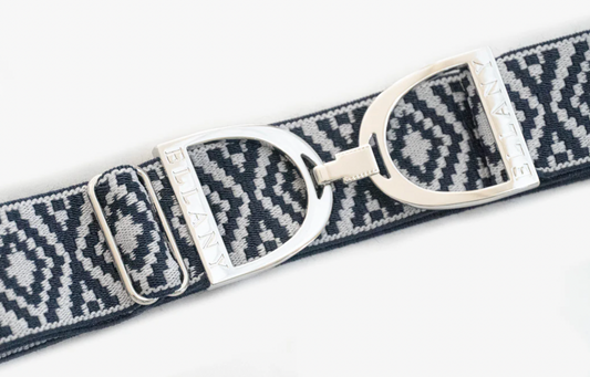 1.5" Ellany Elastic Belt - Navy Ornata