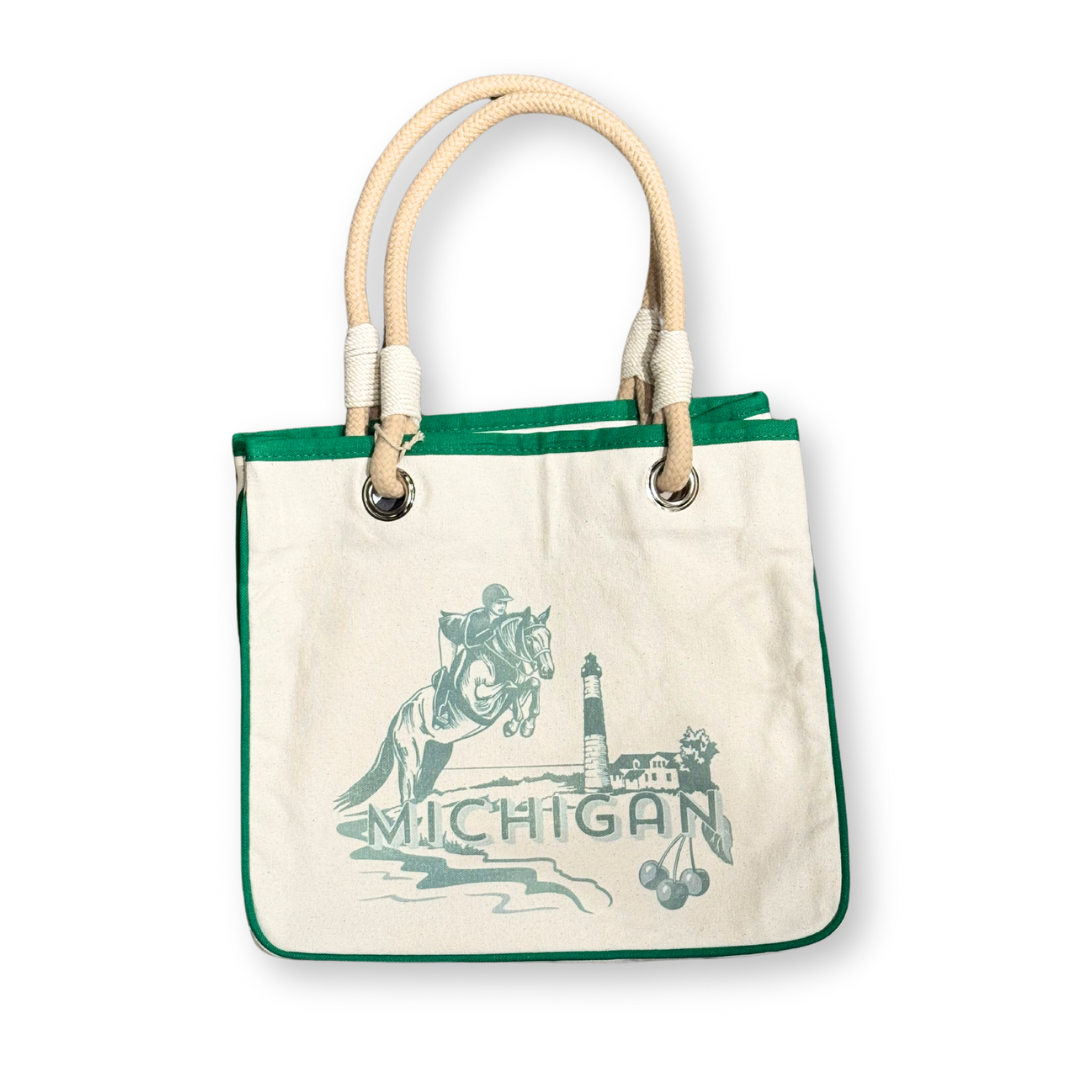 Michigan Equestrian Tote - Green