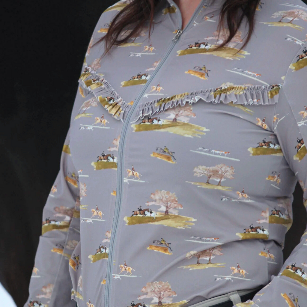 Lavender Fields Ruffle Zip