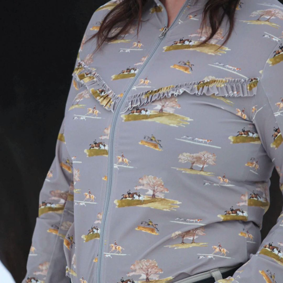 Lavender Fields Ruffle Zip