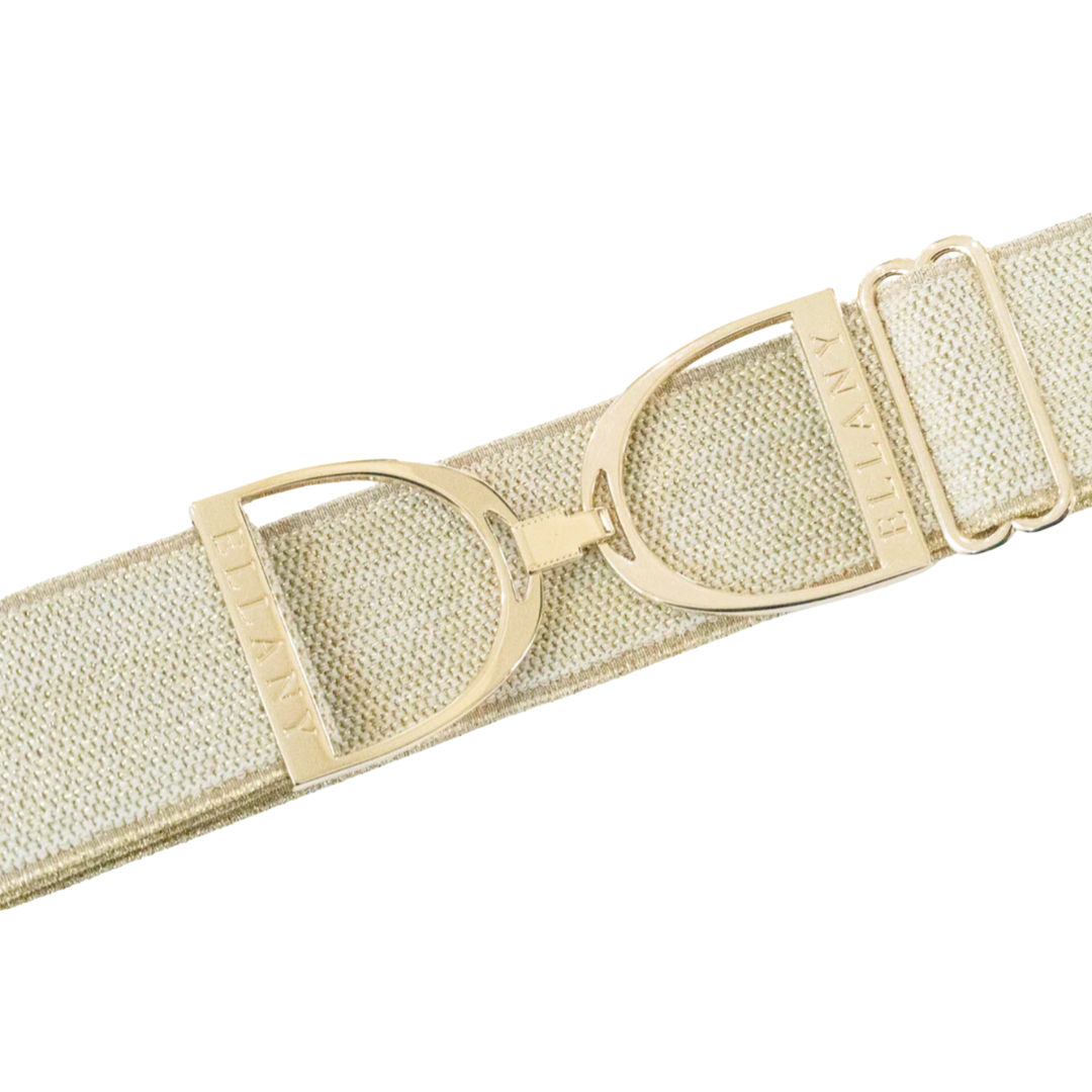 2" Ellany Elastic Belt - Gold Dakota Gold Stirrup