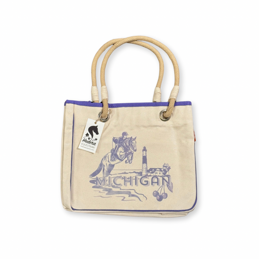 Michigan Equestrian Tote - Purple