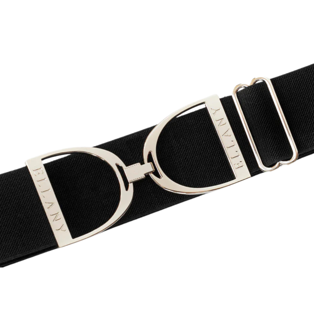 2" Ellany Belt - Black with Silver Stirrup