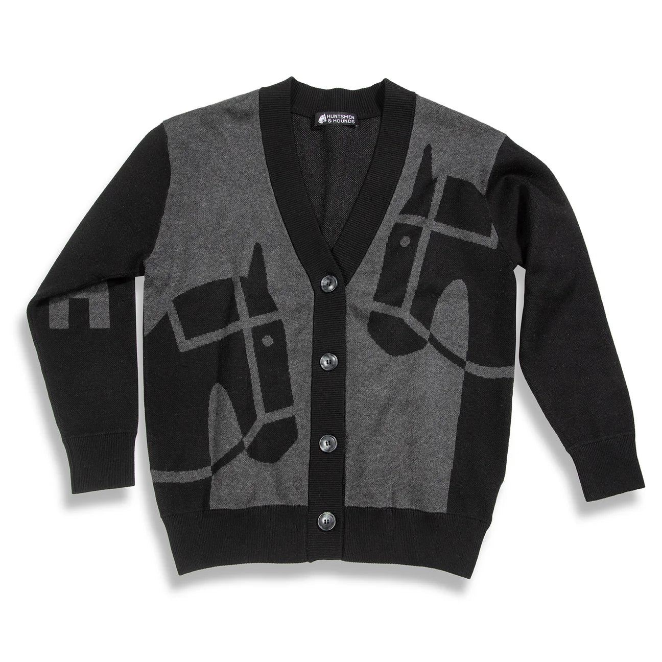 Duet Cardigan Black/Charcoal