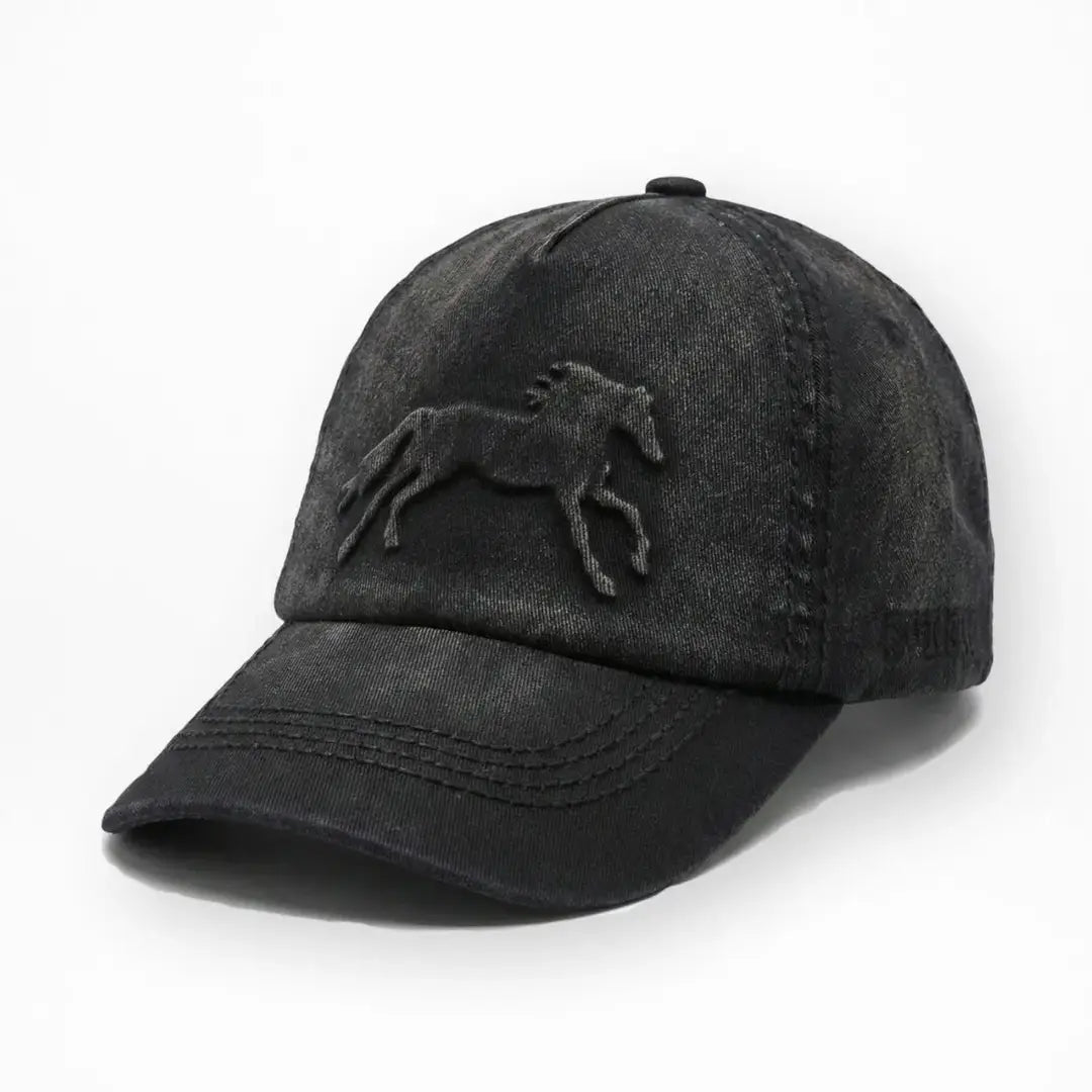 Vintage Black Horse Hat