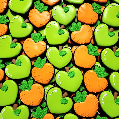 Green Apple & Carrot Heart Treats