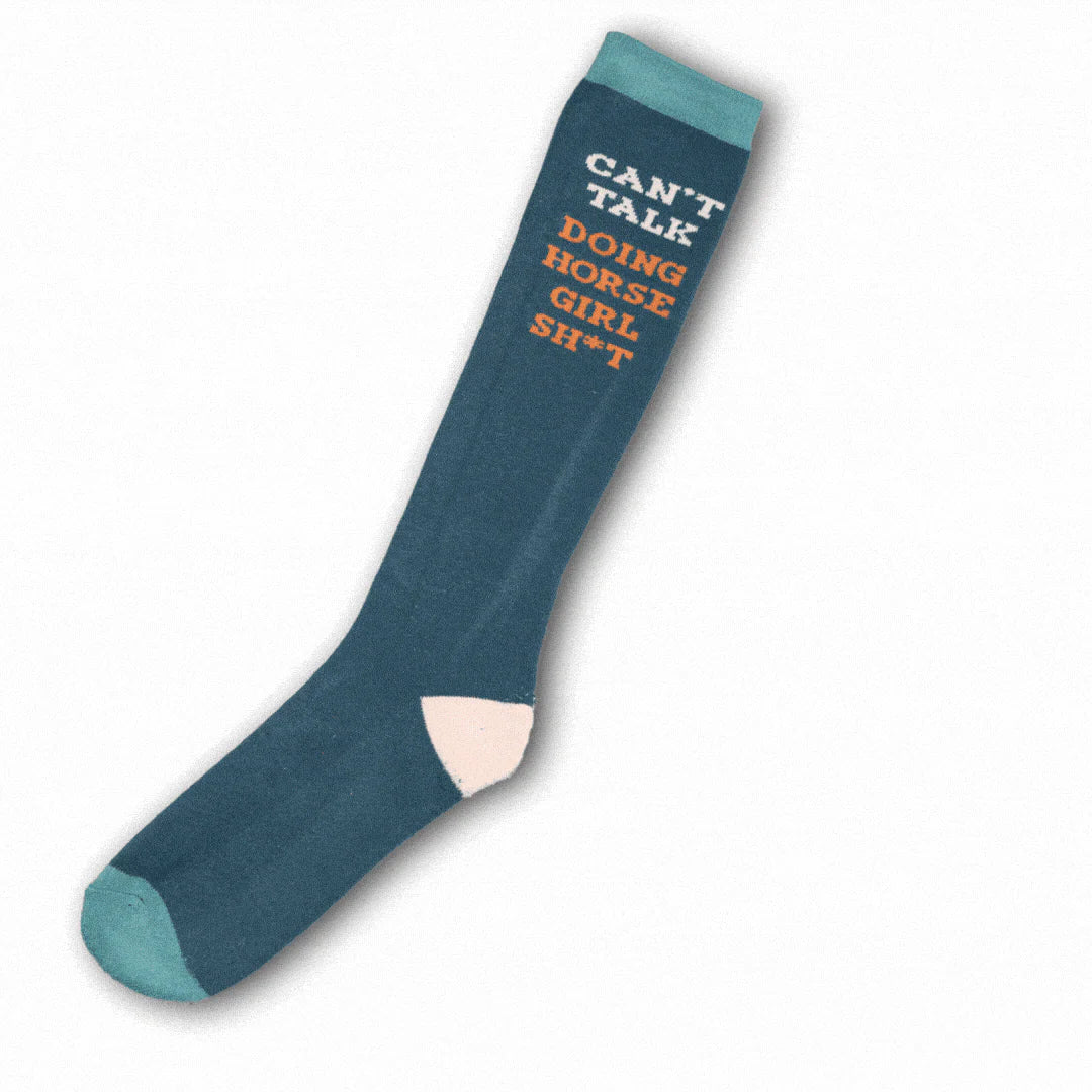 Can't Talk Knit Boot Socks