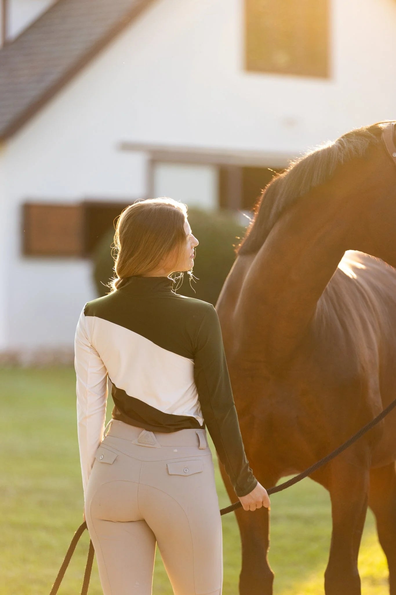 Criniere Sophie Long Sleeve - Hunter/Beige