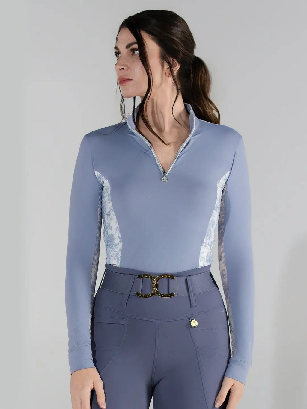 Dapplebay Grace 1/4 Zip Top-Moonrise