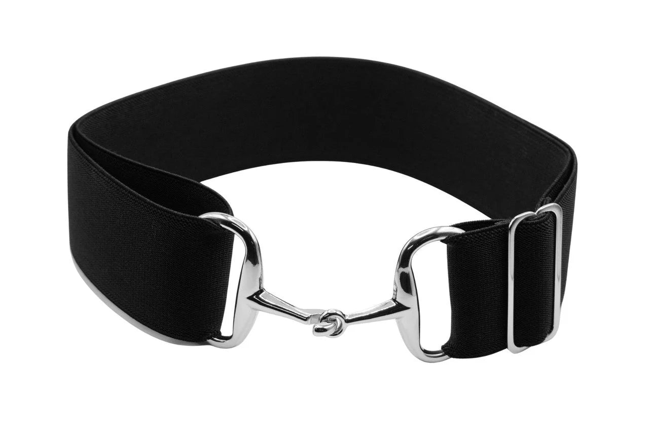 2" Ellany Belt - Black with Silver Snaffle