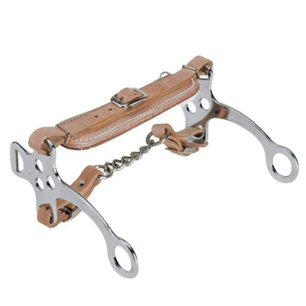 Stainless Steel Flat Fleece Lined Hackamore