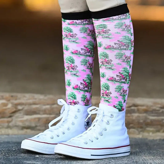 Dreamers & Schemers Boot Socks - Pony Mac Pink Tally Ho