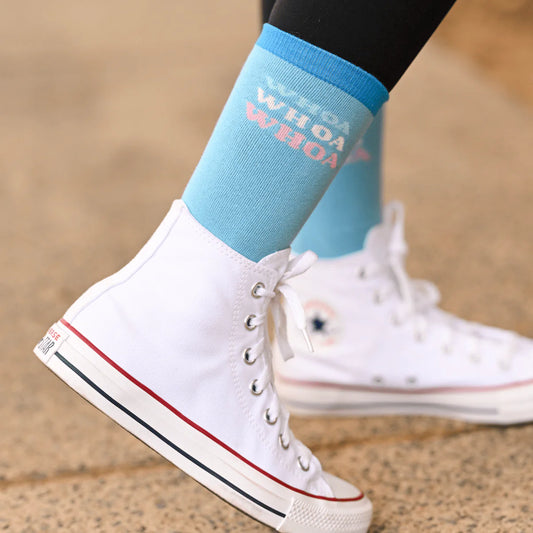 Dreamers & Schemers Woah Crew Socks - Blue