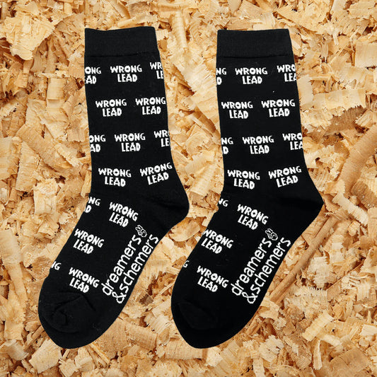 Dreamers and Schemers Crew Socks - Wrong Lead