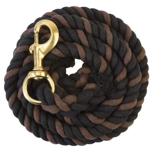 Weaver Cotton Lead Rope - Black & Chocolate