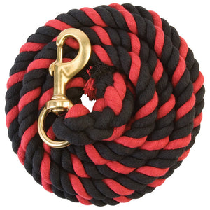 Weaver Cotton Lead Rope - Black & Red
