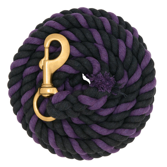 Weaver Cotton Lead Rope - Black & Purple