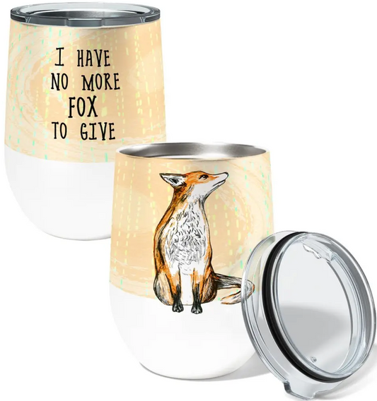 No More Fox Wine Tumbler