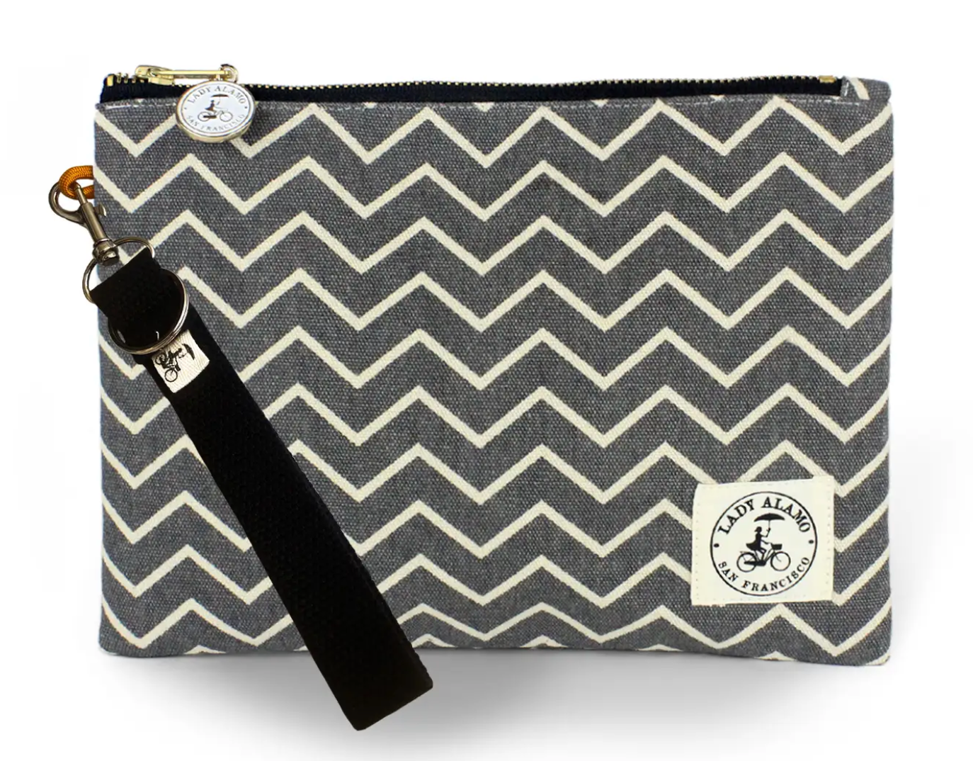 Miss Zip Wristlet - Ash Chevron