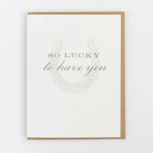 So Lucky Greeting Card