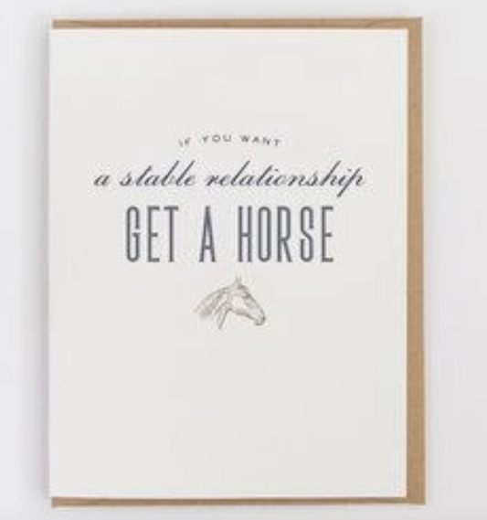 Stable Relationship Greeting Card